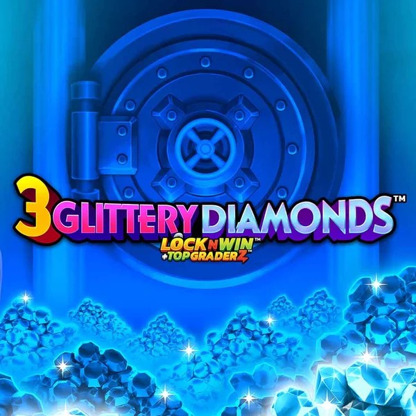 3 Glittery Diamonds slot logo by PearFiction Studios at Winmasters Casino